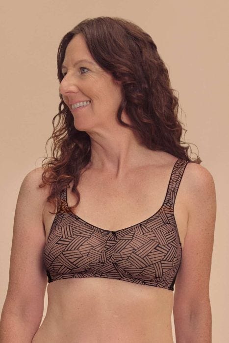 Brooke SB Plus Scoop Neck Mastectomy Bra by Amoena | Wire-Free Support for Fuller Sizes