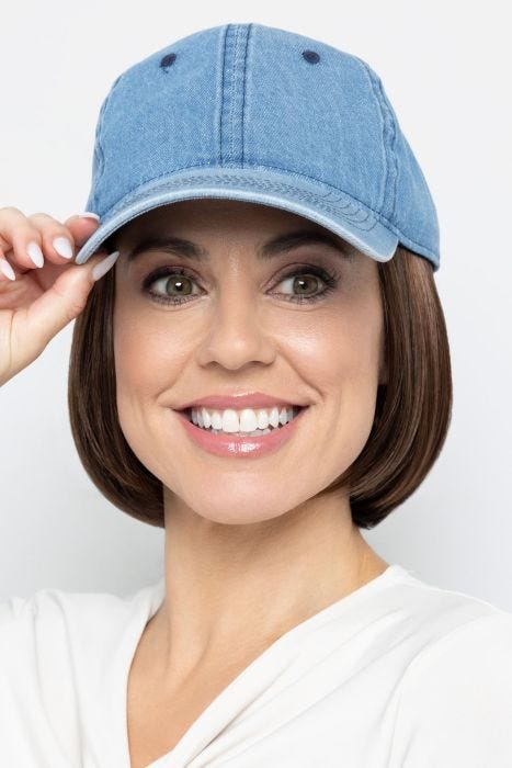 Baseball Cap with Hair: 8293 Short Hat Denim by Henry Margu