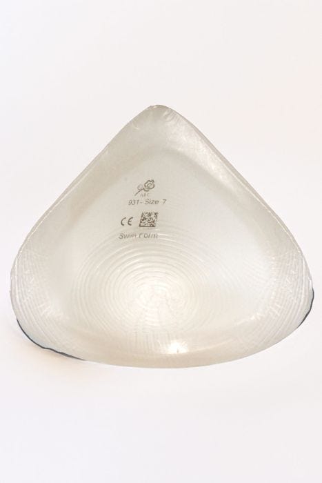 ABC 931 Triangle Swim Form | Clear Silicone Swim Breast Form