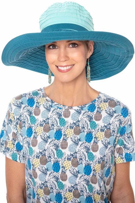Color Block Wide Brim Sun Hat | Summer Hats for Women
