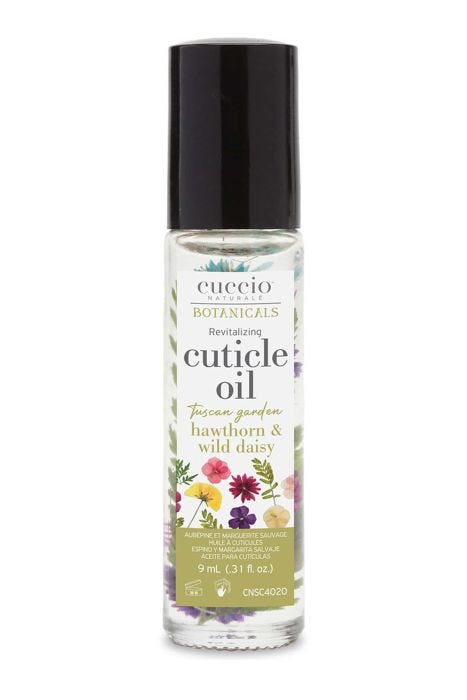 Cuccio Botanicals Hawthorn & Wild Daisy Roll On Cuticle Oil | Cuticle Oil, Lightweight, Conditioning