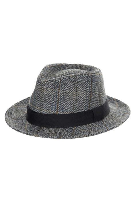 Demitri Wool Blend Fedora Hat | Plaid Men's Fedora Hat