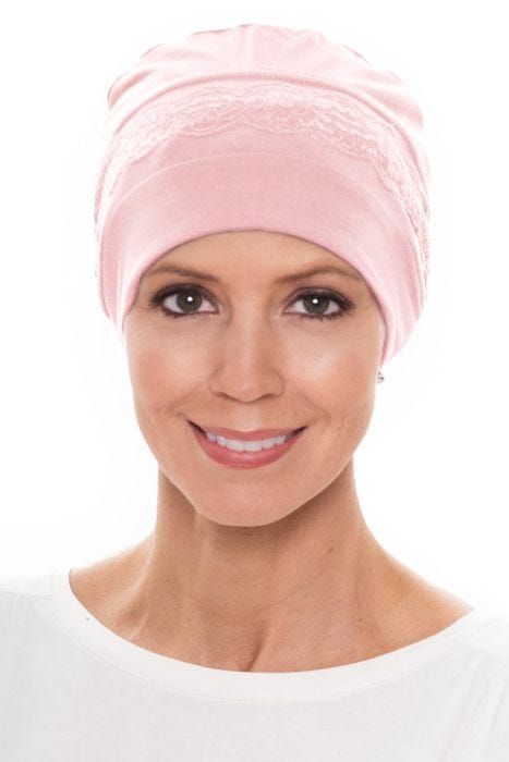 Cardani Feather Lite Sleep Cap | Viscose from Bamboo Sleeping Cap for Women | Luxury Bamboo - Cameo Pink