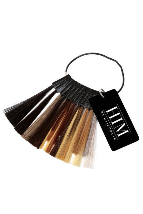 Metal ring containing all available men's color swatches in the HIM wig collection