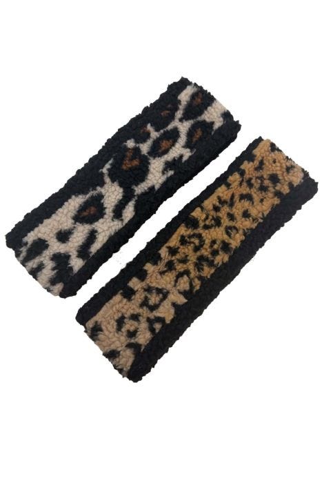 Leopard Print Plush Headband | Winter Accessory for Women
