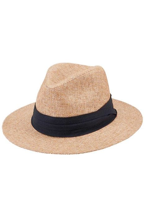Mens Paper Braid Black Ribbon Fedora | Fedora Hats for Men