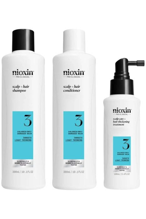 Nioxin 3 kit including shampoo, conditioner and treatment