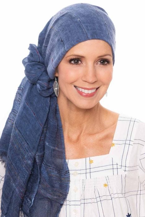 Oblong Denim Wash Scarf | Head Scarves for Women
