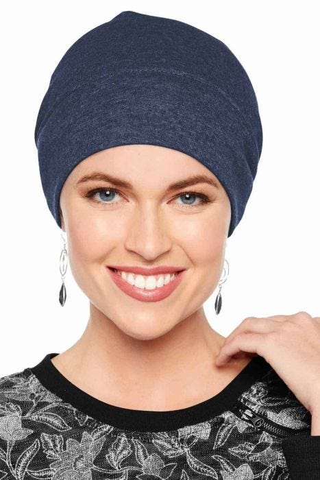 FACTORY SECONDS: Women’s Organic Cotton Relaxed Beanie by Cardani in Dark Denim