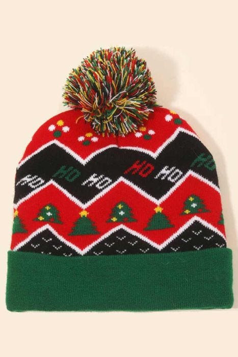 Jolly Christmas Beanie Hat | Seasonal Beanie Hats for Women