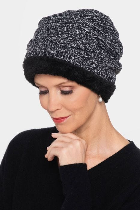 Starla Faux Fur Lined Beanie Hat | Winter Beanies for Women