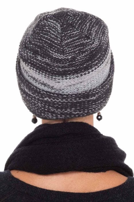 NPJY Unisex Beanie Hat 2-Pack - Warm Knit Winter Beanie For Men & Women, Black & Grey - View #3
