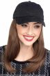 Lisette Long Baseball Cap with Hair by Cardani | Hats with Hair