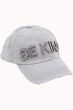 Be Kind Bejeweled Distressed Baseball Cap