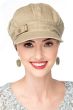 Buckle Newsboy Hat | Womens Distressed Cotton Ball Cap
