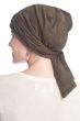 Short Tail Cableknit Scarf | Pure Cotton Knitted Head Wrap