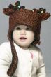 Crochet Reindeer Christmas Hat for Children with Antlers