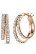 Corina Double Row 20mm Hoop Earrings by Cate & Chloe | 18K Gold Plated, Swarovski Crystals