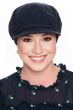 Cotton Knit Braid & Button Newsboy Hat | All Cotton Hats for Women