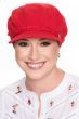Cotton Knit Braid & Button Newsboy Hat | All Cotton Hats for Women