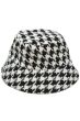 Cozy Houndstooth Textured Bucket Hat | Fall/Winter Bucket Hats for Women
