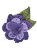 Hand Crocheted Camellia Flower Brooch Pin | Hat & Headwear Accessory