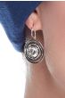 Sterling Silver Cubic Zirconia Spiral Earrings