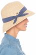 Hester Denim Band Bucket Hat | Stylish Straw Summer Hats for Women