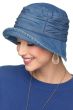 Denim Tencil Pleated Bucket Hat | Cardani Womens Bucket Hat