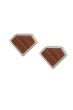 Diamond Leather Stud Earrings | Hypoallergenic Earrings for Men & Women