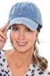 Distressed Denim Baseball Cap | Baseball Caps for Women
