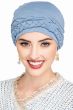 Two Piece Double Braid Turban Beanie Set by Cardani | 100% Organic Cotton Comfort
