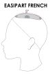 easiPart French 8 Inch Human Hair Topper by Jon Renau Wigs - French Drawn Top, Remy Human Hair Topper