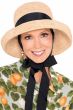 Elin Hand Crocheted Sun Hat with Chin Sash | Packable Summer Hat for Women
