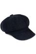 Elsie Textured Black Stripe Newsboy Cap | Fall and Winter Hats for Women