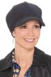 Elsie Textured Black Stripe Newsboy Cap | Fall and Winter Hats for Women