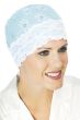 emily sleep cap - sleeping cap for women with hair loss in blue