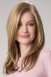 Long straight wig with soft layers and face framing