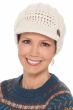Cassia Button Brimmed Beanie Hat | Soft Beanie Hats for Women