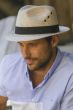 Guy outdoors in cool brimmed men's fedora hat