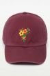 Flower Embroidery Cotton Baseball Cap | Cotton Baseball Cap for Women