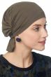 Gathered Scarf Beanie - Chemo Head Covering | Olive
