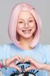 Sweetly Pink Kids Wig by Hairdo Kidz | Heat Resistant, Lace Front, Monofilament Part
