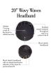 20" Wavy Waves Headband 3/4 Cap Hairpiece Headband Wig by Kim Kimble | Heat Resistant