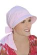 head wrap with visor in pink