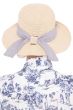 Lucine Linen Ribbon Crochet Sun Hat | Crocheted Sun Hats for Women