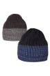 Men's Two Tone Knit Beanie with Fleece Lining | Beanies for Guys