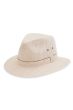 Lightweight linen brimmed men's safari hat for sun protection