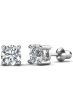 Mia Round Cut Stud Earrings by Cate & Chloe | 18K Gold Plated, Simulated Diamond Crystals