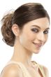 Woman in a medium brown 4.5" hair scrunchie